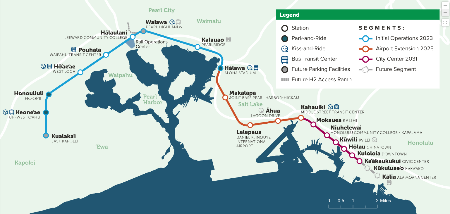 ホノルル鉄道の第二区間